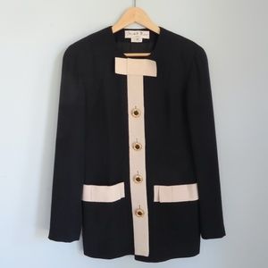 ❦ Vintage 90s French Wool Blazer w/ Embelishments❦